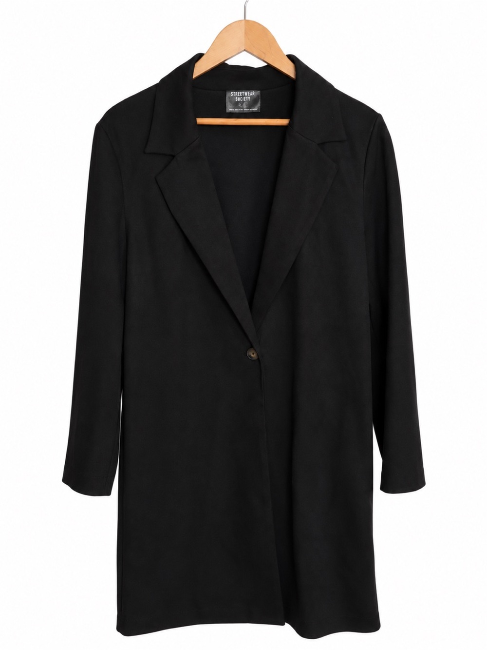 Black Suede Trench Coat | NWOT